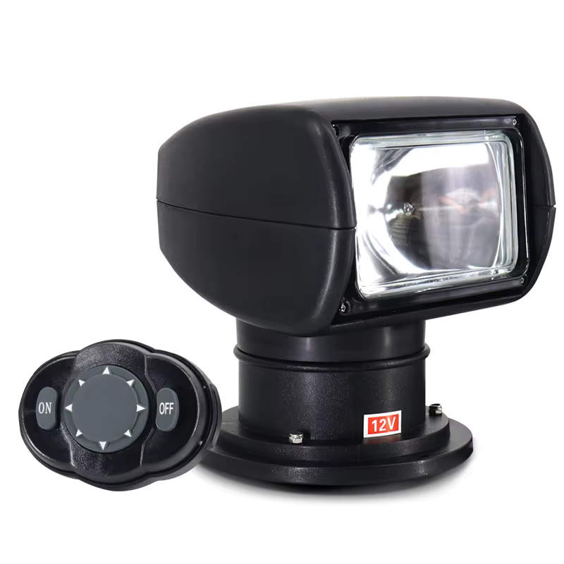 Projecteur marin avec télécommande à 360 degrés, 100W 24v, phare Spot, lumière de recherche pour Yac