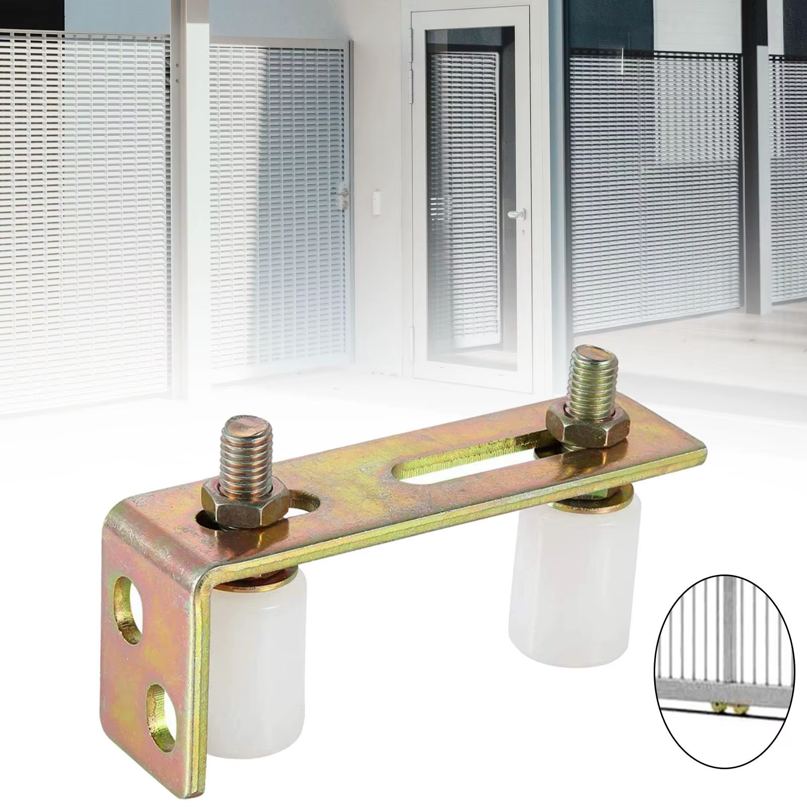 Rouleaux de porte avec support rapide en forme de L, assemblage de support de porte robuste, rouleau