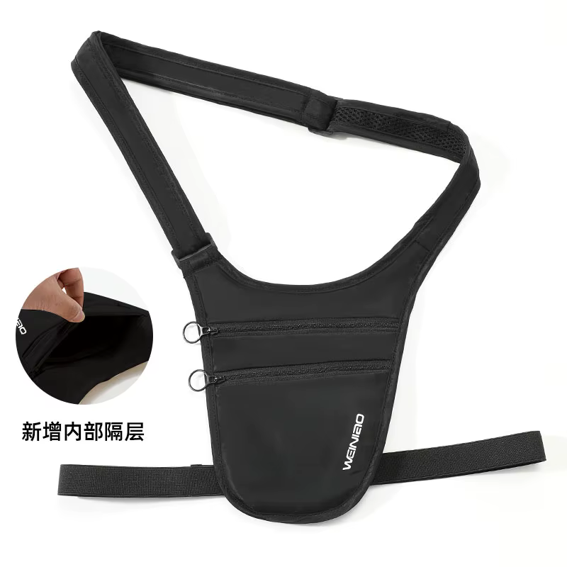 Sac banane antivol RFID pour voyage, pochette de ceinture pour passeport et argent, portefeuille de 
