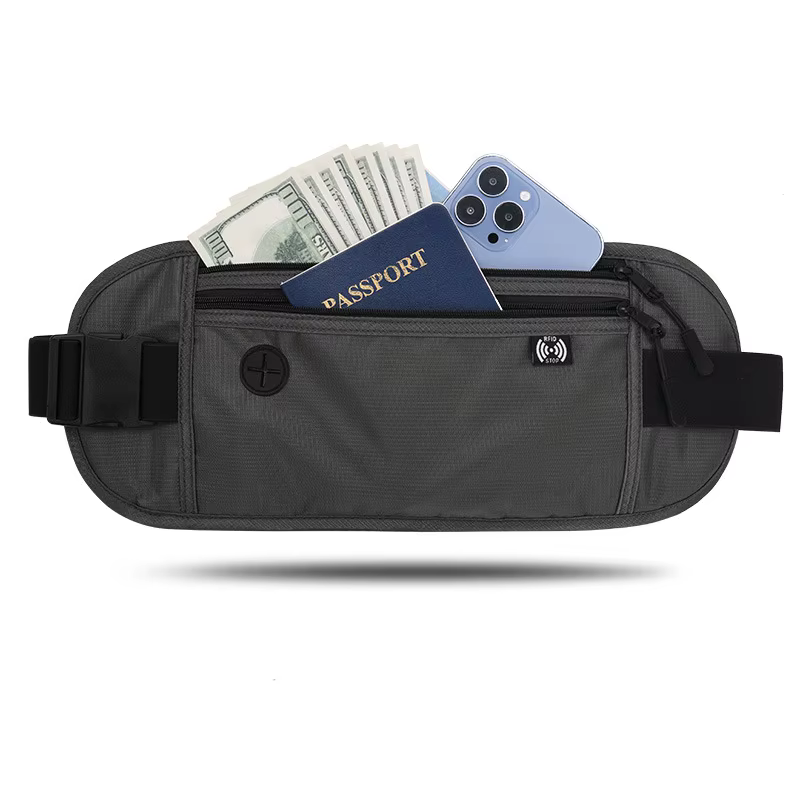 Sac de taille étanche pour hommes et femmes, blocage RFID, ceinture de téléphone de voyage, portefeu