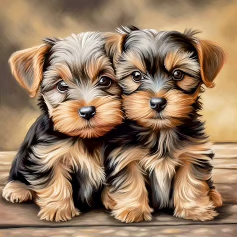 Peinture diamant 5D DIY Yorkshire Terrier, broderie animale, mosaïque en strass, point de croix, déc