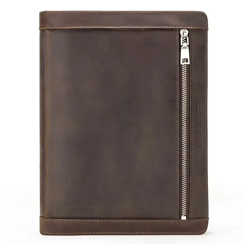 Sac de rangement en cuir pour tablette Apple iPad, avec fente pour stylo à fermeture éclair, câble d