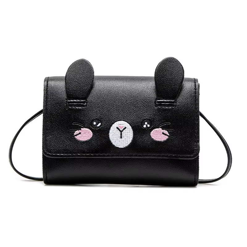 Sac à bandoulière mignon en forme de lapin, mini sac à bandoulière en cuir PU pour enfants, adapté à