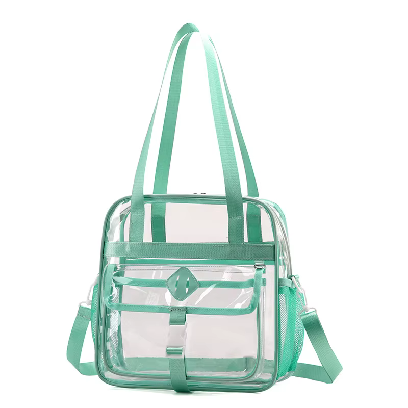 Sac à bandoulière transparent en PVC grande capacité, imperméable, décontracté, pour femme, tendance