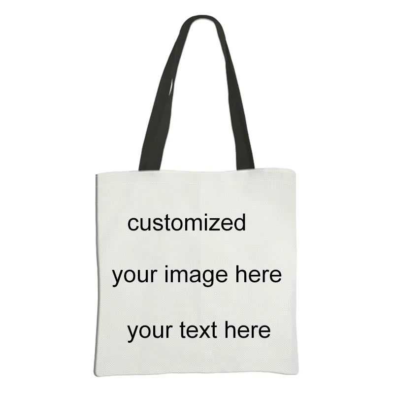 Personnaliser Photo texte Logo nom impression sac fourre-tout femmes mode sac à main grande capacité
