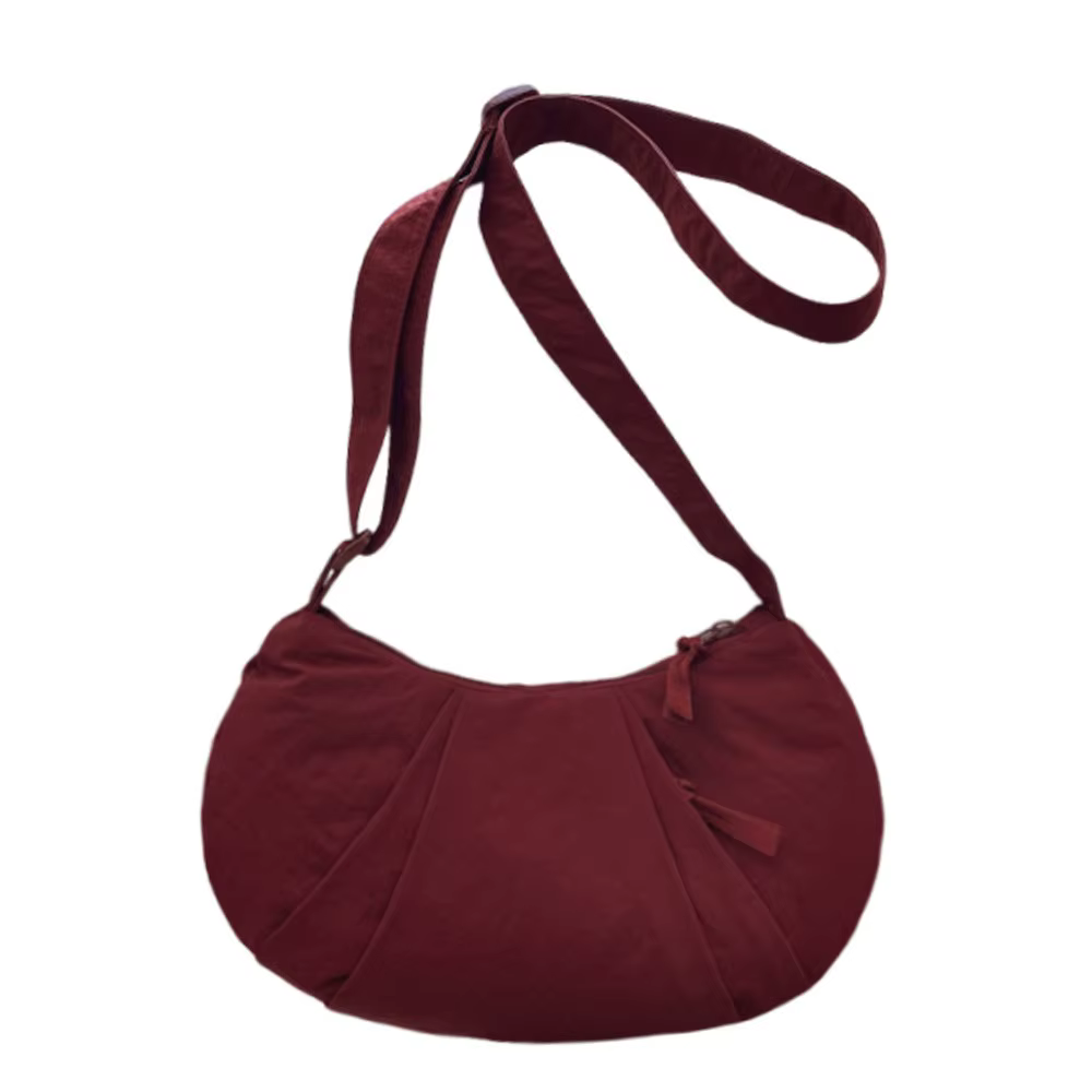 Sac à bandoulière de couleur unie, Design élégant, longue sangle, sac à main de couleur Pure, léger,
