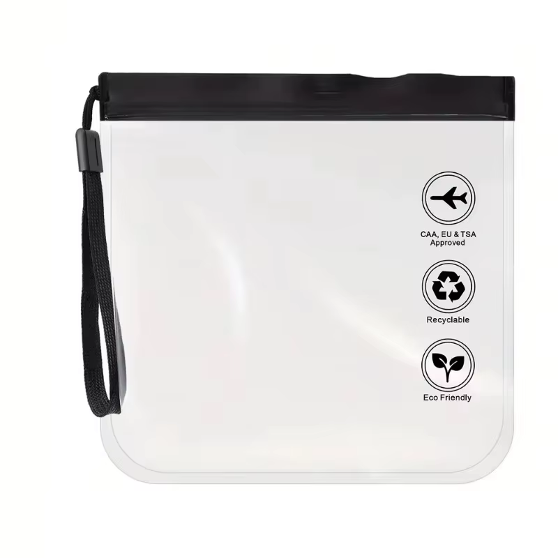 Sac de rangement transparent pour cosmétiques de voyage, 2 pièces, sac de rangement étanche en EVA, 