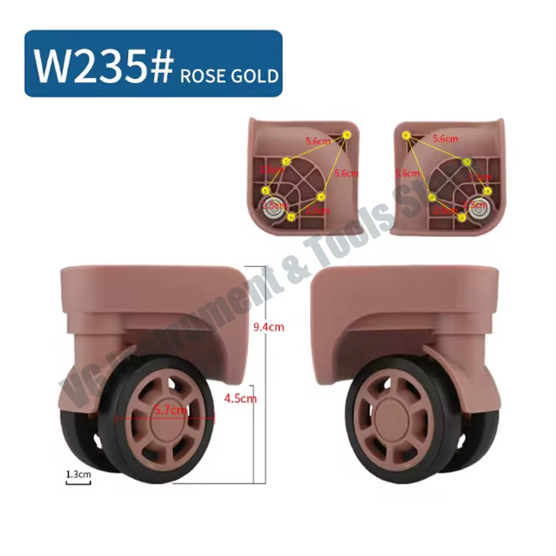 Nouvelles roues de remplacement silencieuses pour bagages W235 360 °   Accessoires de réparation de 
