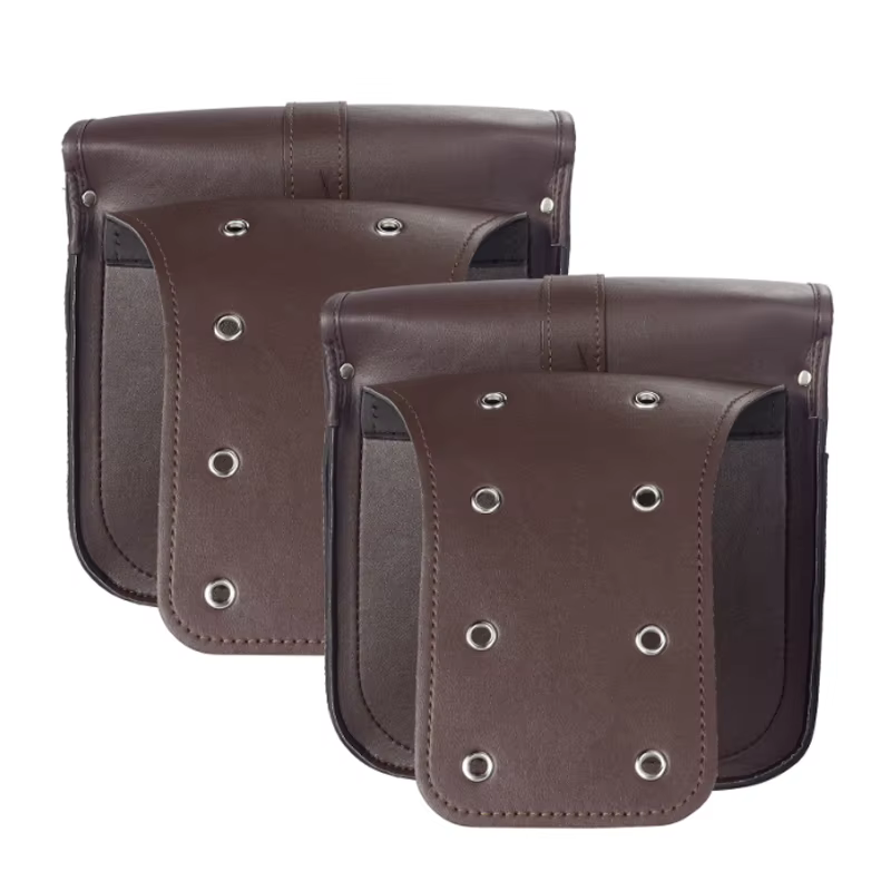 Sacoche de selle en cuir PU pour moto, sacoche latérale, sacoche de rangement arrière, sacoche à out