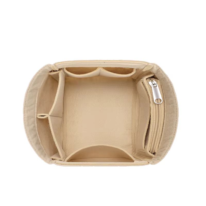 Organisateur de sac à cosmétiques en feutre pour femme avec fermeture éclair, insert de sac fourre-t