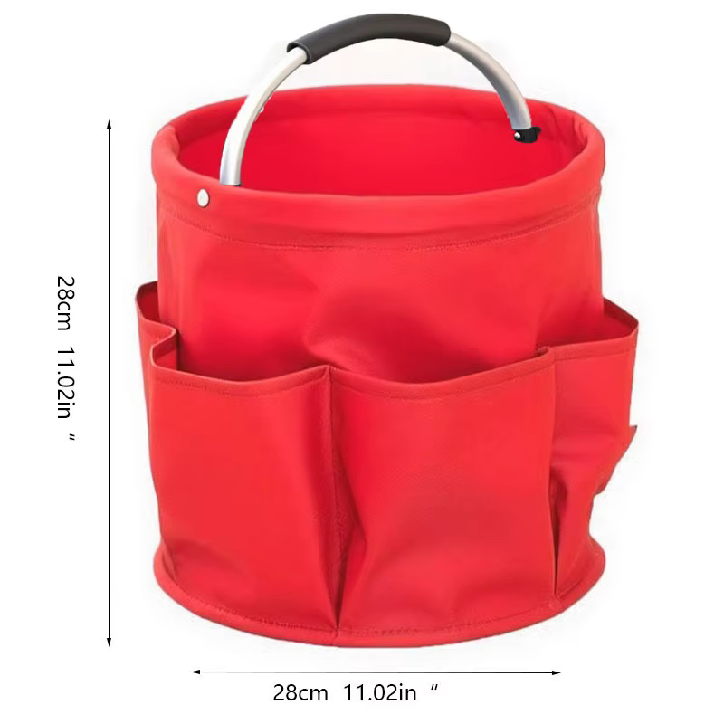 Grand sac de rangement de 17l, panier pliant, fourre-tout de pique-nique, caddie de nettoyage extéri