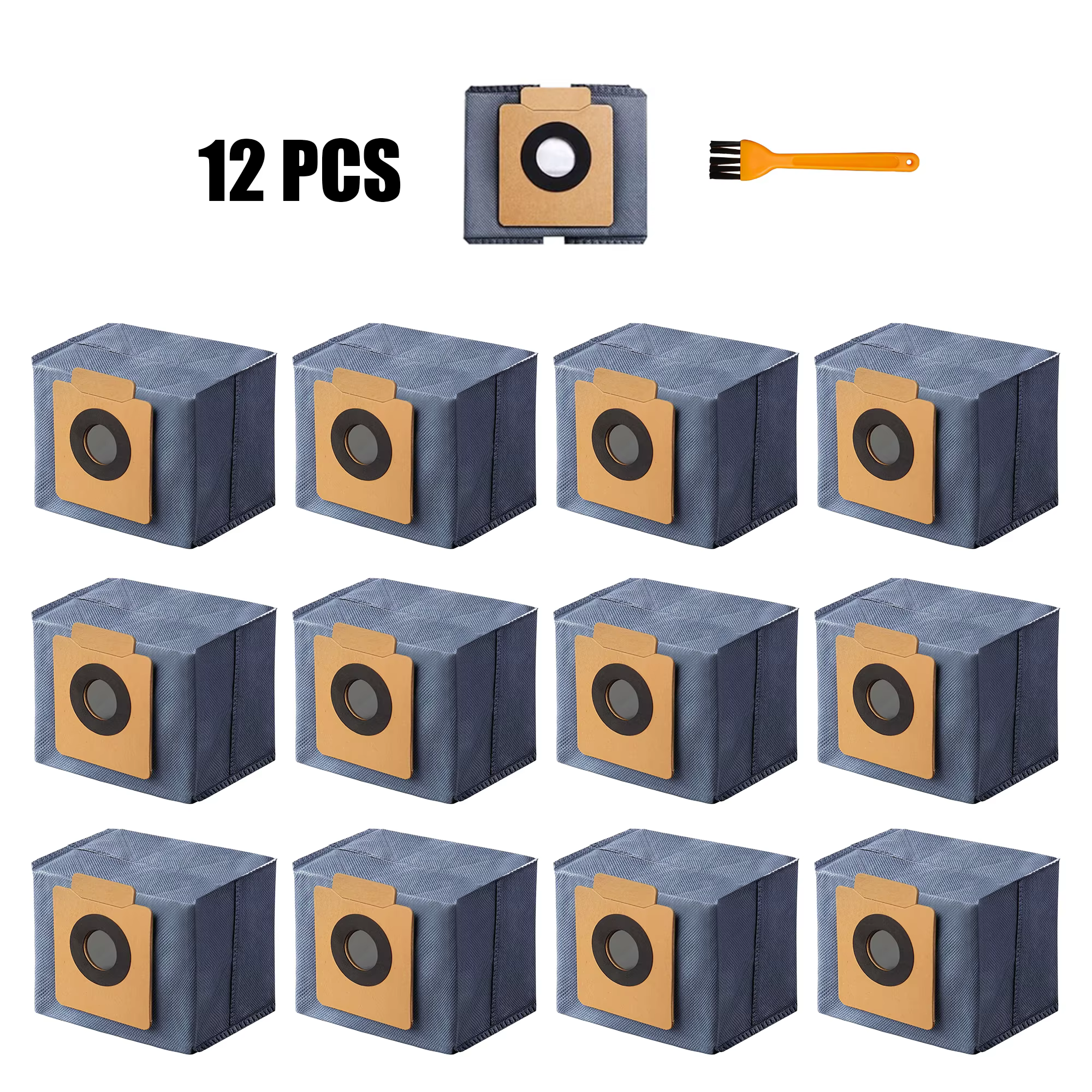 Paquet de 12 sacs à poussière pour aspirateur robot eufy X10 Pro Omni et X8 Pro avec station auto-vi