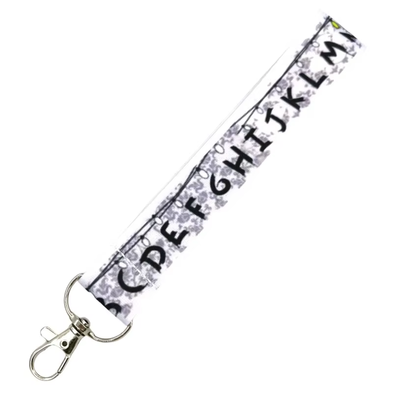 Porte-clés lanières lettres de l'alphabet casquettes fleurs clé sangle de cou pour carte Badge gymna