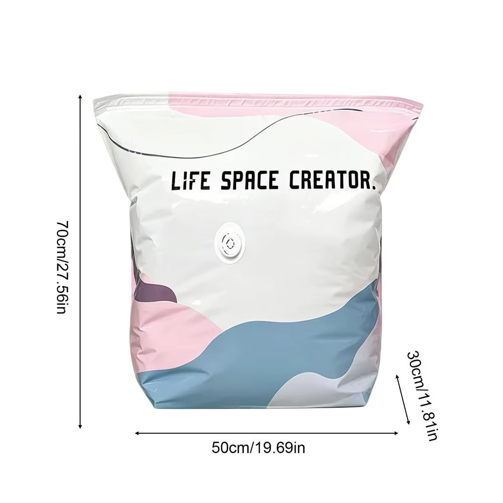 Sac de compression sous vide épaissi, sac sous vide transparent pour couettes, sac de rangement et d