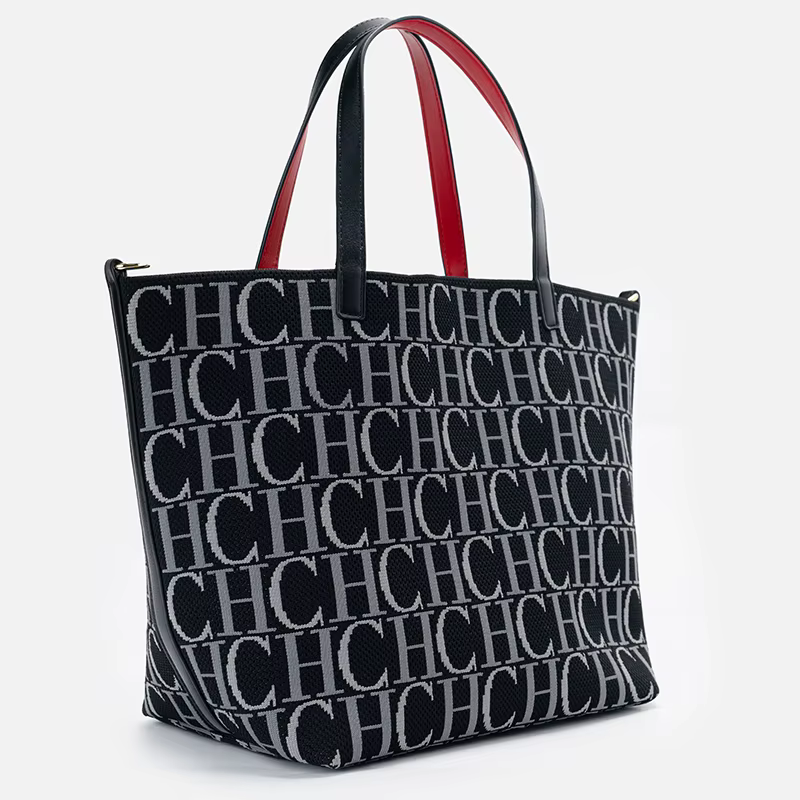 Sac fourre-tout CH pour femme, motif monogramme, grande capacité, léger, nouveau sac à bandoulière 2