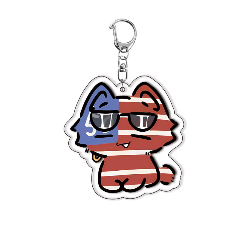 Jeu de dessin animé pays humains Cosplay acrylique porte-clés chat série Anime Figure porte-clés pen