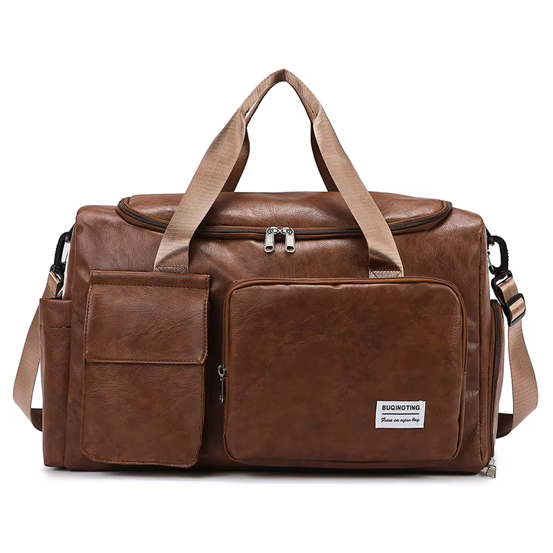 Sac de voyage rétro en PU grande capacité, sac à main pour homme, sac de voyage d'affaires, sac de s