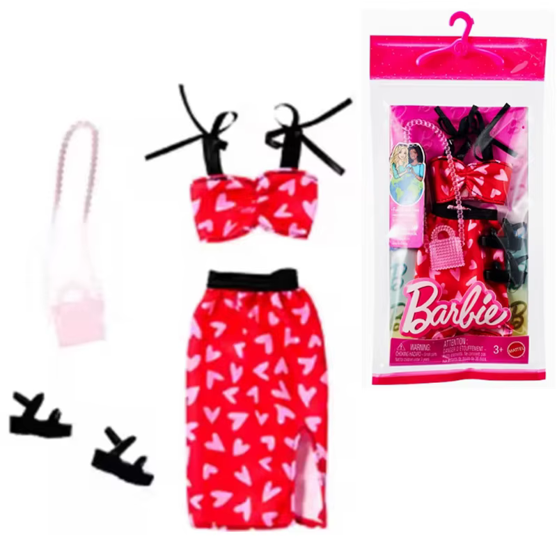 Pour Barbie garde-robe vêtements poupée vacances mode robes sacs chaussures accessoires ensembles à 