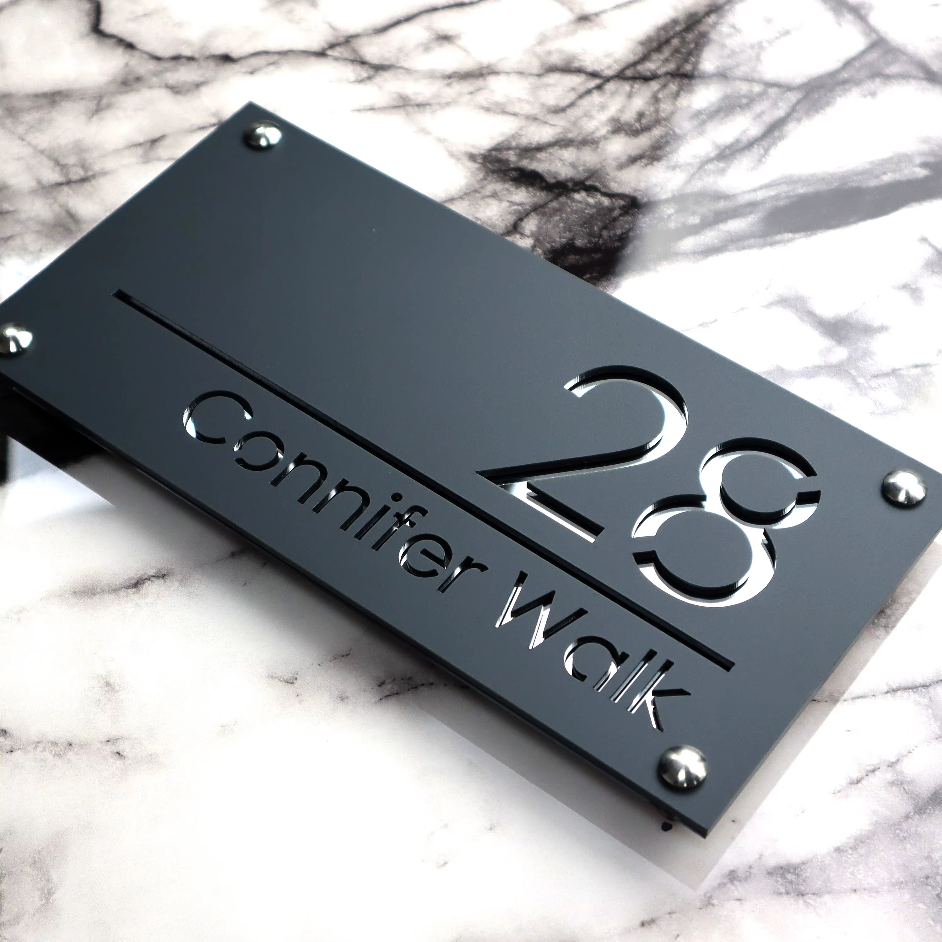 Plaque de porte personnalisée – Accessoire de bricolage personnalisé PMMA Premium avec nom texturé g