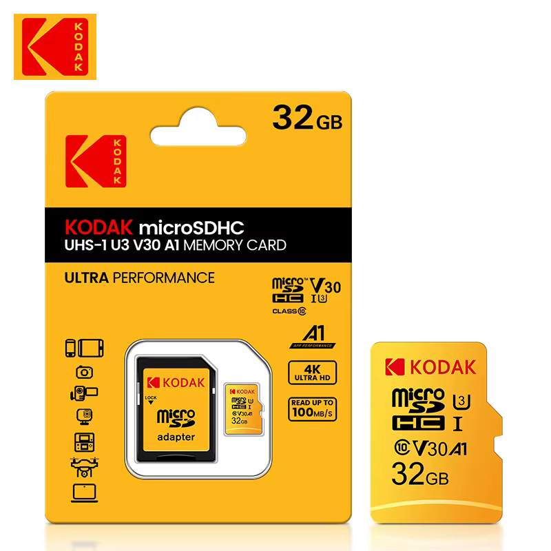 Kodak nouvelle carte micro sd 32 go 64 go 128 go 256 go carte TF carte microsd carte mémoire pour ca