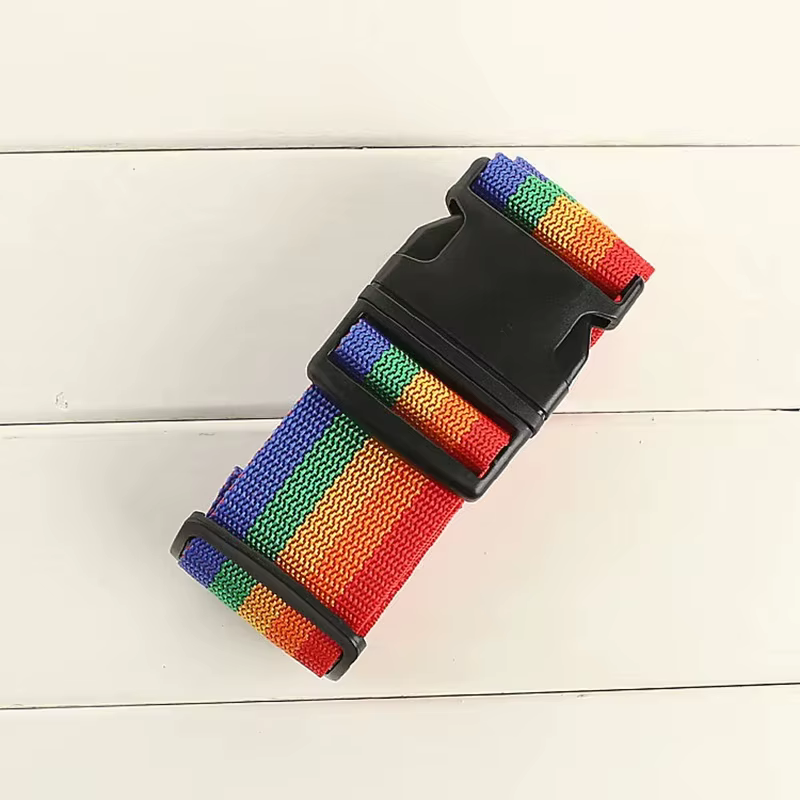 Sangles de bagage droites pour valise, ceinture de bagage en polyester avec boucle de déverrouillage