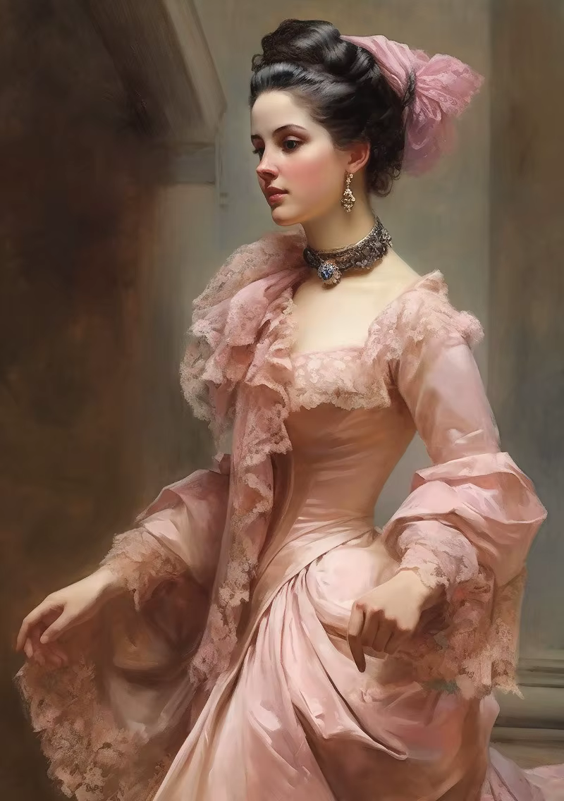 Affiche de Portrait de femme Vintage élégante en grand chapeau, images d'art murales imprimées, pein