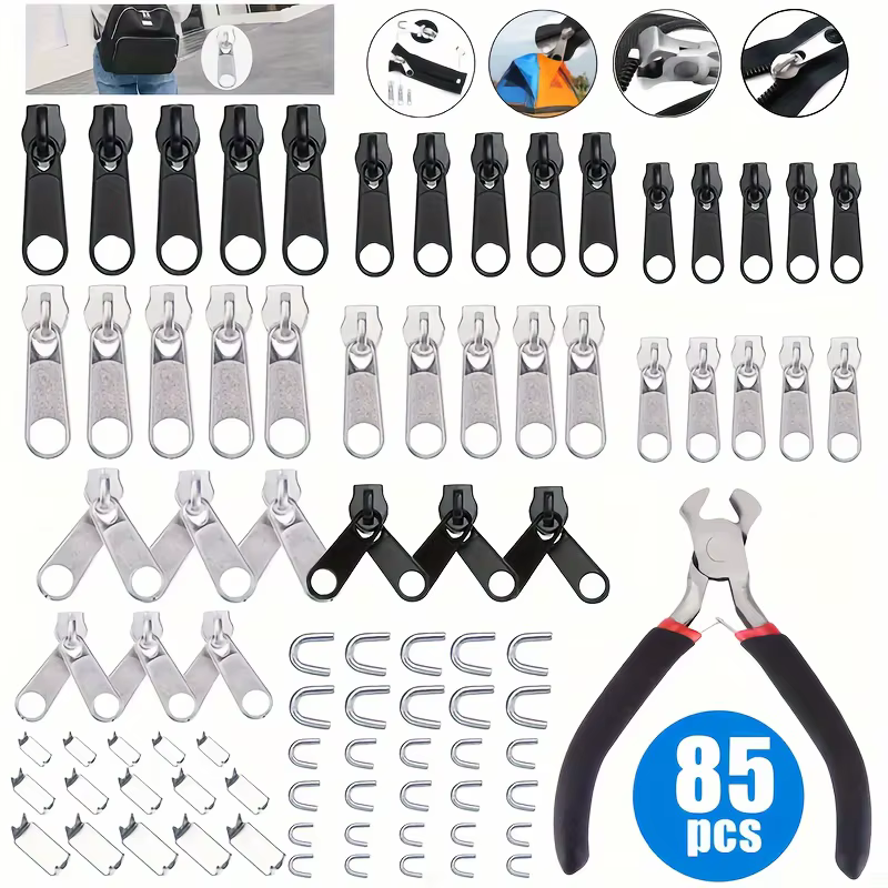 Kit de réparation de fermeture éclair amovible, Clip instantané, fixation rapide, pince d'installati