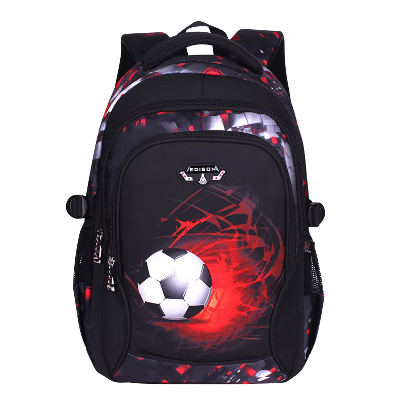 Sacs à dos à motif de football pour enfants, sacs d'école Orth4WD pour garçons, cartables pour enfan