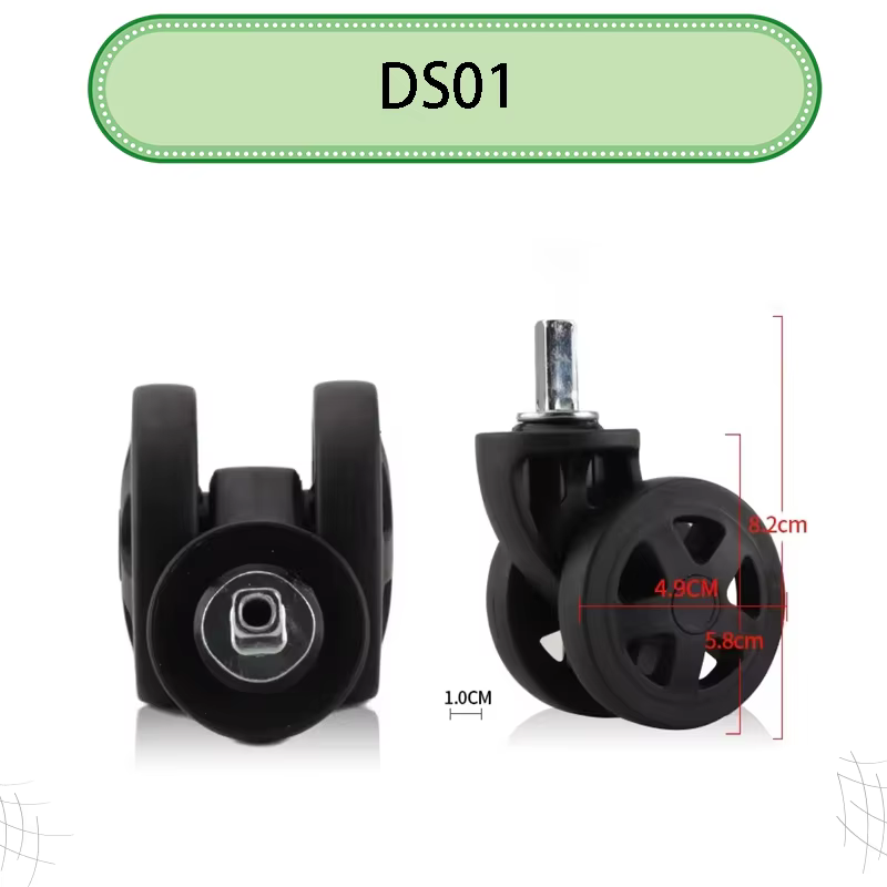 Pour DELSEY roues à bagages faciles à installer 360 ° Roulettes silencieuses rotatives, pièces de