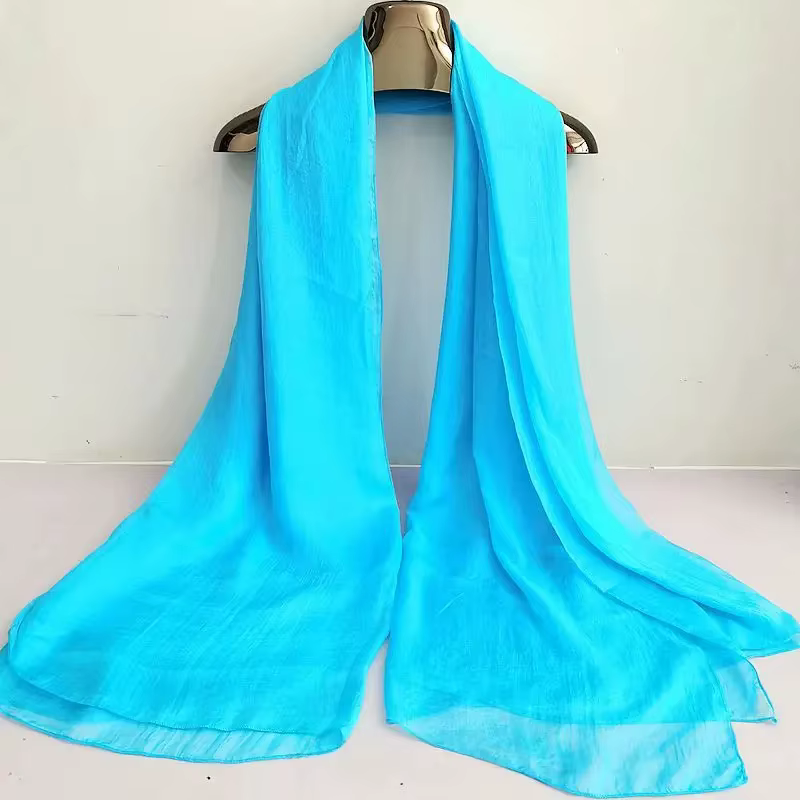 Foulard en soie rouge pour femmes, Style printemps-automne, châle à la mode, écharpe de danse en mou