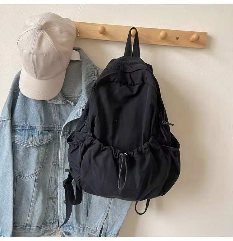2025 sac à dos décontracté femmes grande capacité mode Junior lycée étudiant pli cartable sac en tis
