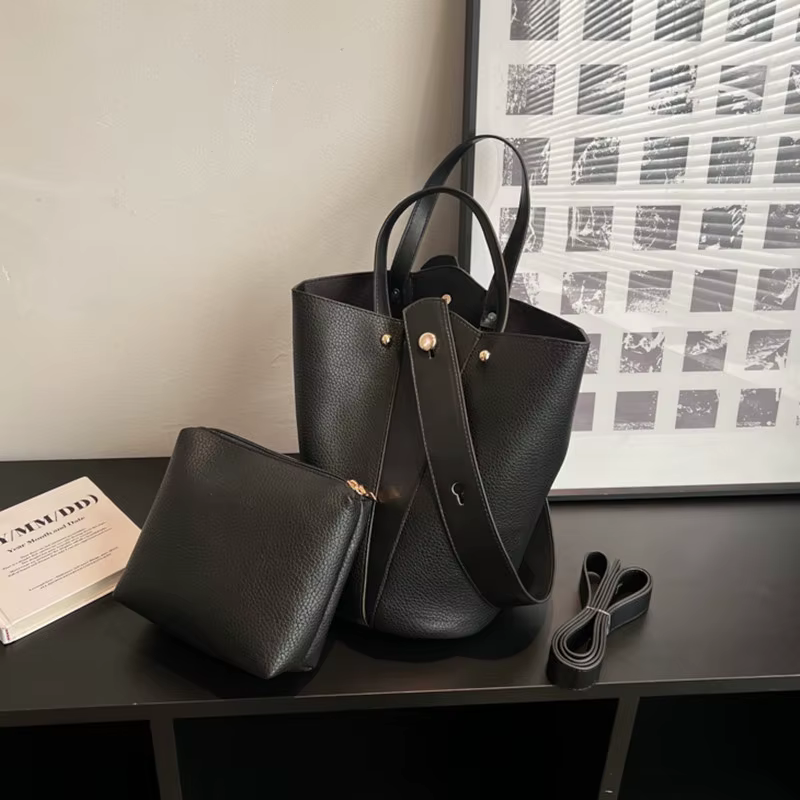Sacs à main de luxe tendance pour femmes, sacs seau solides, sacs à bandoulière et cabas 2026