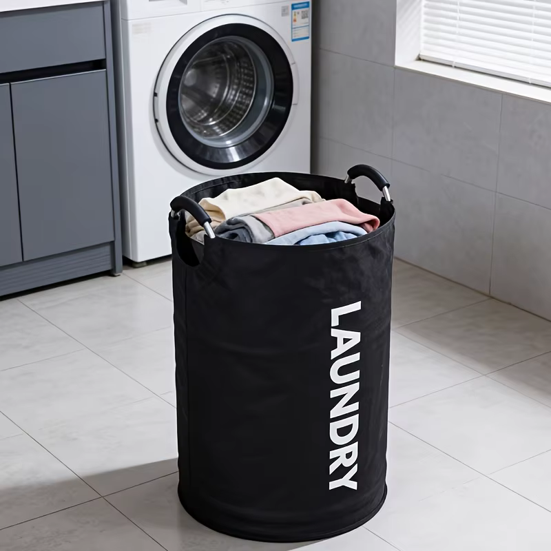 Sac de rangement pour linge 82L, panier de rangement pour vêtements, seau de recyclage pour bouteill