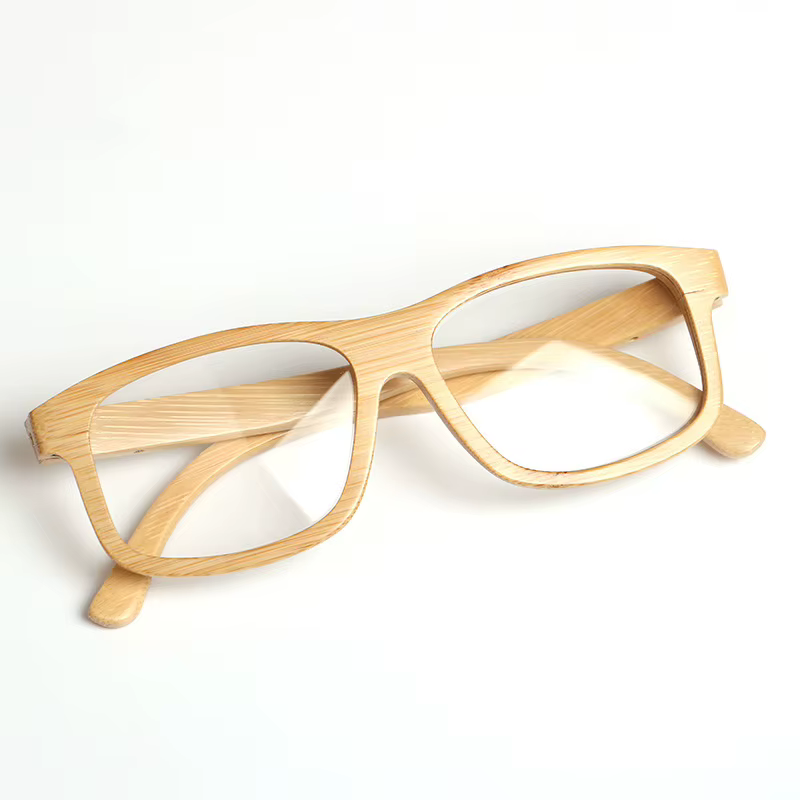 HDLosFTER-Montures de lunettes en bambou pour hommes et femmes, bois véritable, vintage, rétro, lune
