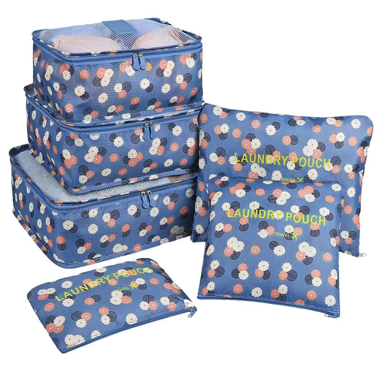 Ensemble de sacs d'emballage pour valises, 6 pièces, organisateurs d'emballage de bagages pliables, 