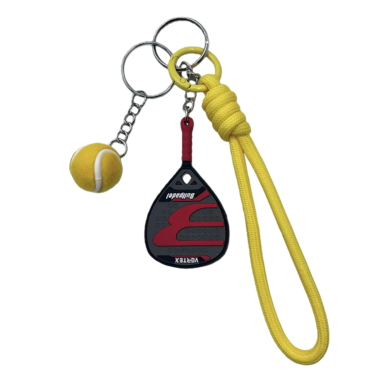 Porte-clés Vertex, forme de mini raquette de tennis, boucle de suspension portable, parfait pour les