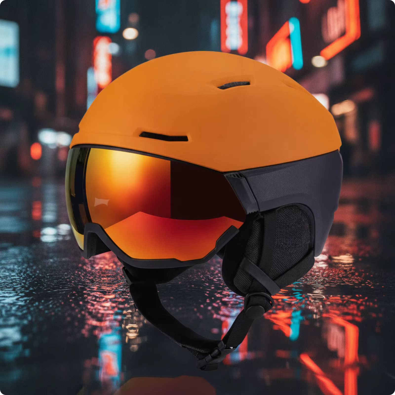 Casque de ski avec visière intégrée, casque de snowboard avec visière, rembourré et ventilé pour les