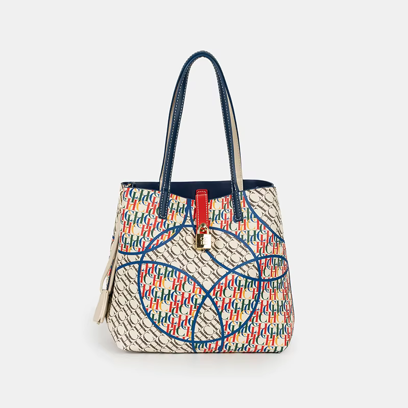 Sac fourre-tout CH pour femmes, sac à main de luxe, nouveau sac à bandoulière coloré à imprimé lettr