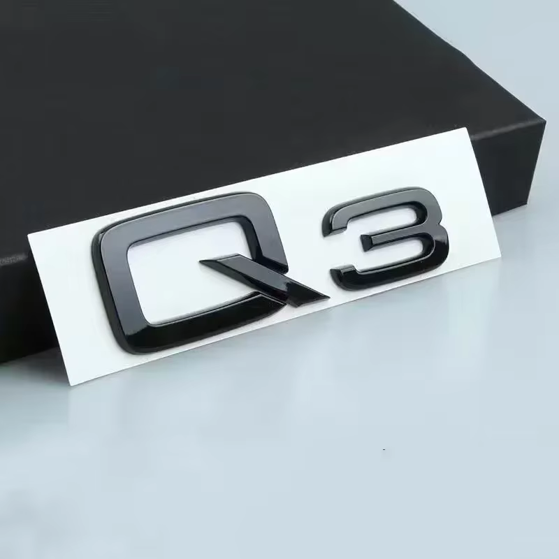 Accessoires automobiles pour Audi Q3 2013-2022 Sline, logo de voiture à 4 anneaux, emblème de caland