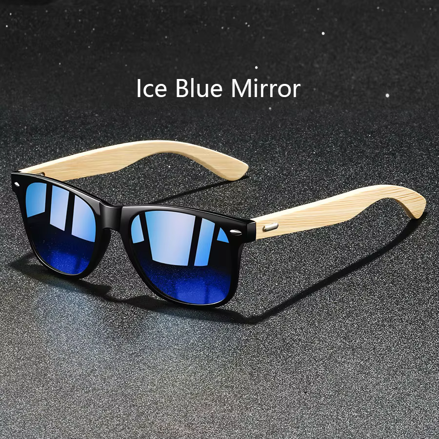 Lunettes de soleil carrées Vintage en bois de bambou pour hommes et femmes, marque de luxe de stylis
