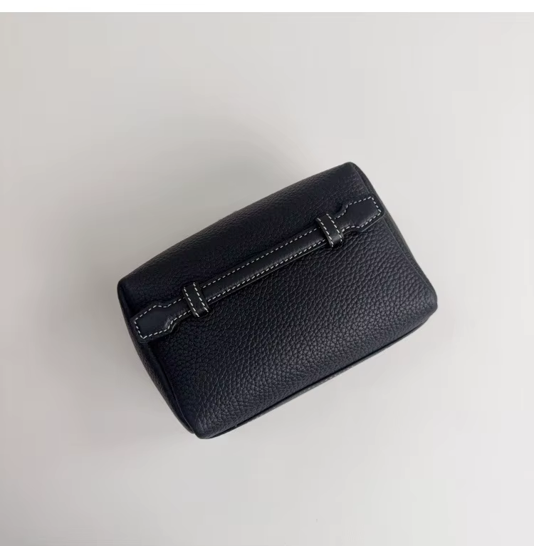 Sac à cosmétiques en cuir véritable pour femmes, nouveau Design classique, pochette de maquillage Po