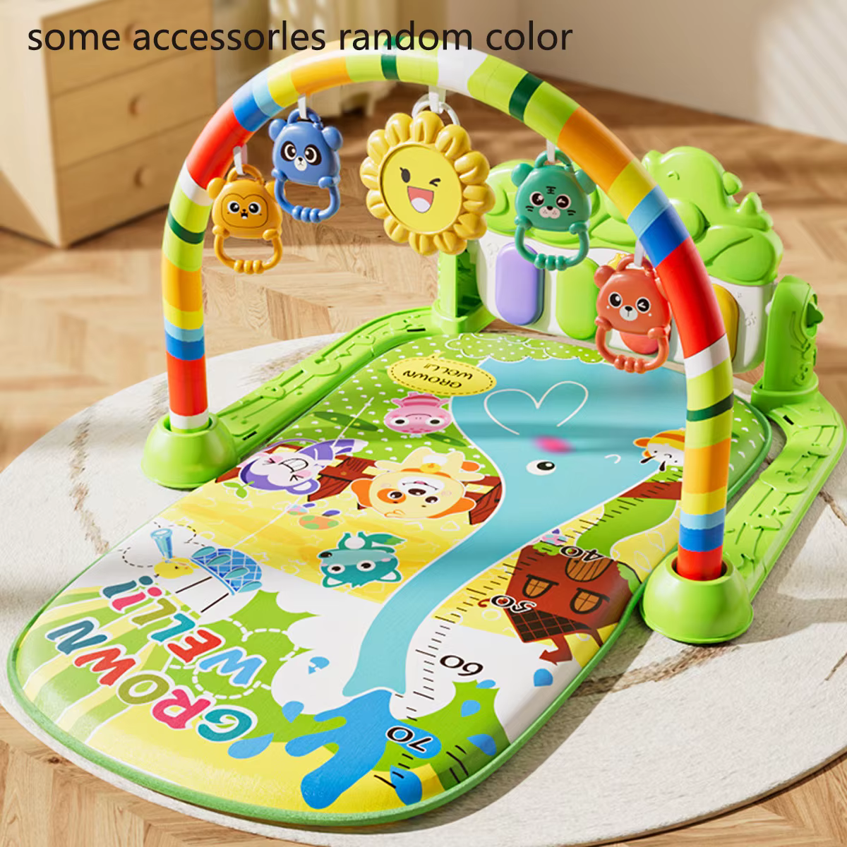 Tapis d'éveil musical pour bébé avec piano, jouets d'activités, tapis de jeu à pédales, cadeaux d'éd