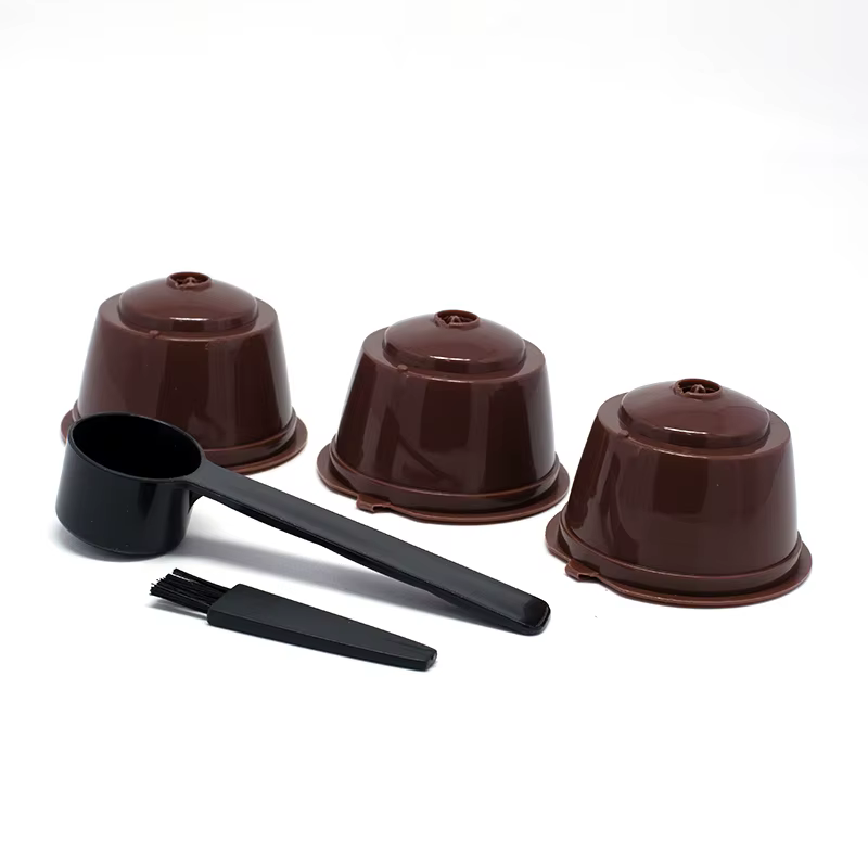 Tasse filtrante à café Dolce Gusto, 3 pièces, filtres à capsules de café réutilisables avec cuillère