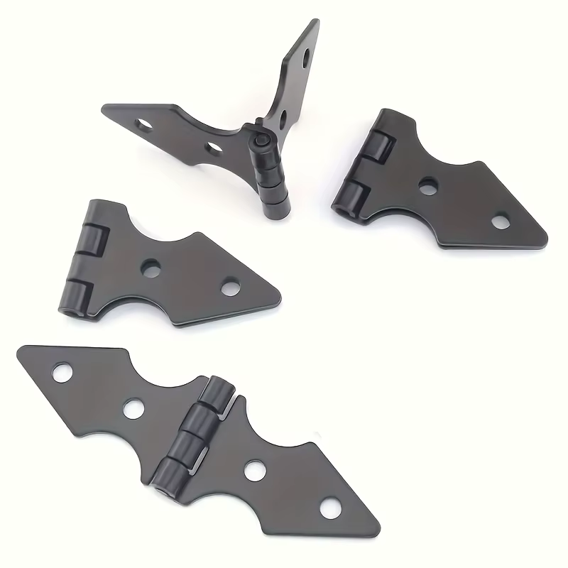 Charnières de portail en fer, 4 pièces, robustes, pour porte de jardin, remplacement, finition polie