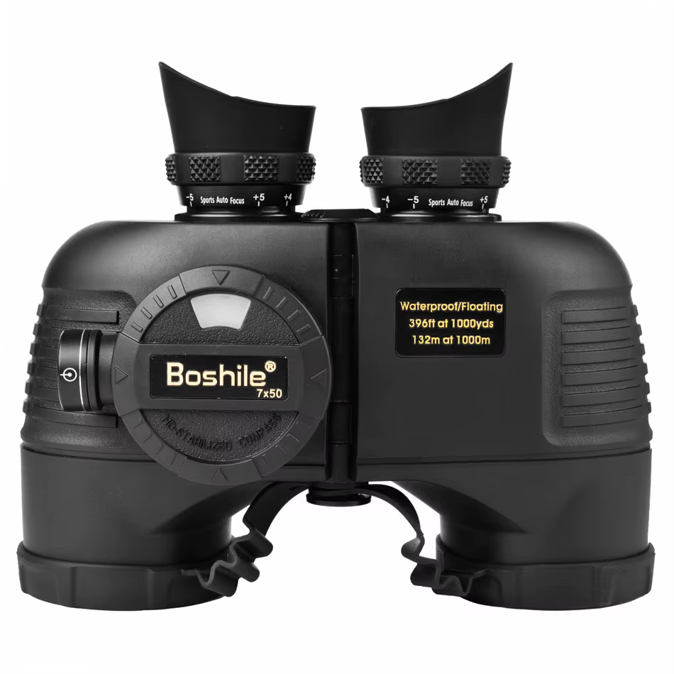 Boshile-Jumelles 7x50, télescope marin injuste avec boussole, télémètre étanche, prisme BAK4, object
