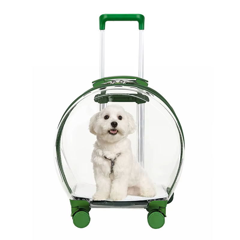 Chariot valise transporteur Transparent sac de transport pour animaux de compagnie chats transporteu