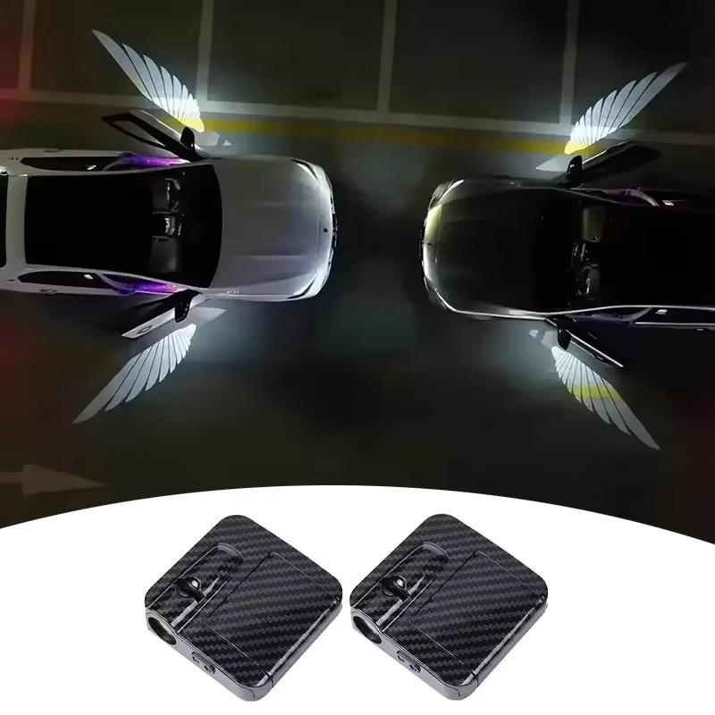 Projecteur de porte de voiture laser HD sans fil-2/4 pièces, accessoire automobile, aucun câblage re