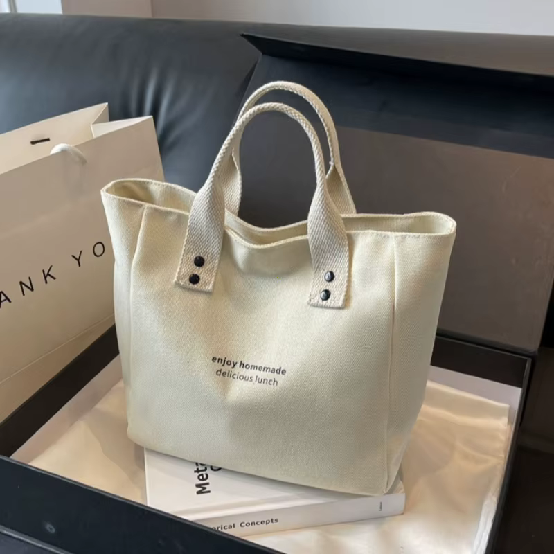 Sac fourre-tout classique en toile, 1 pièce, en tissu durable, sac à bandoulière polyvalent de coule