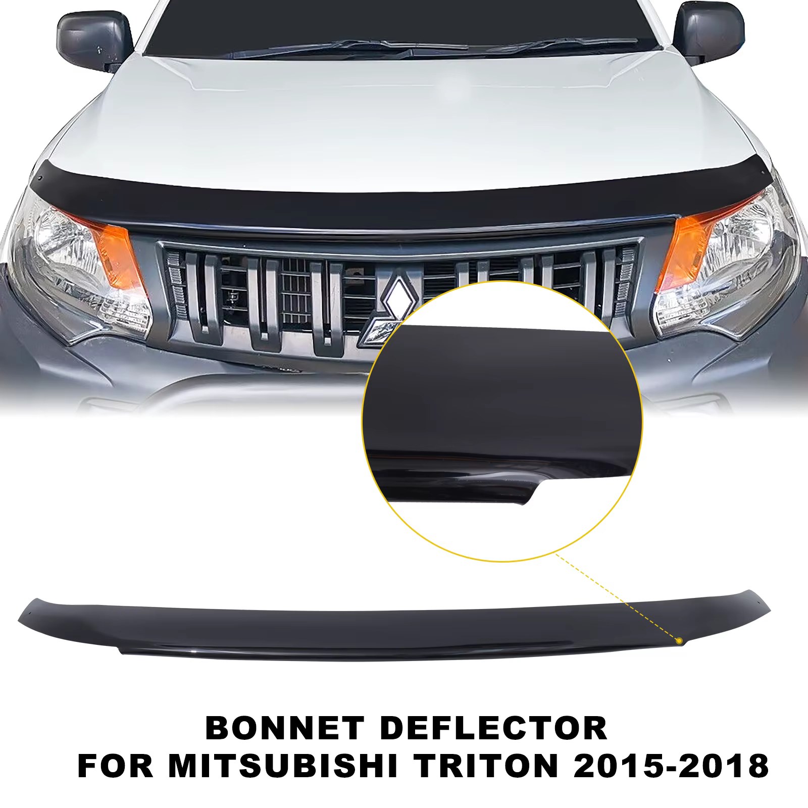 Protecteur de déflecteur de capot pour Mitsubishi Triton, accessoires extérieurs, bouclier anti-inse