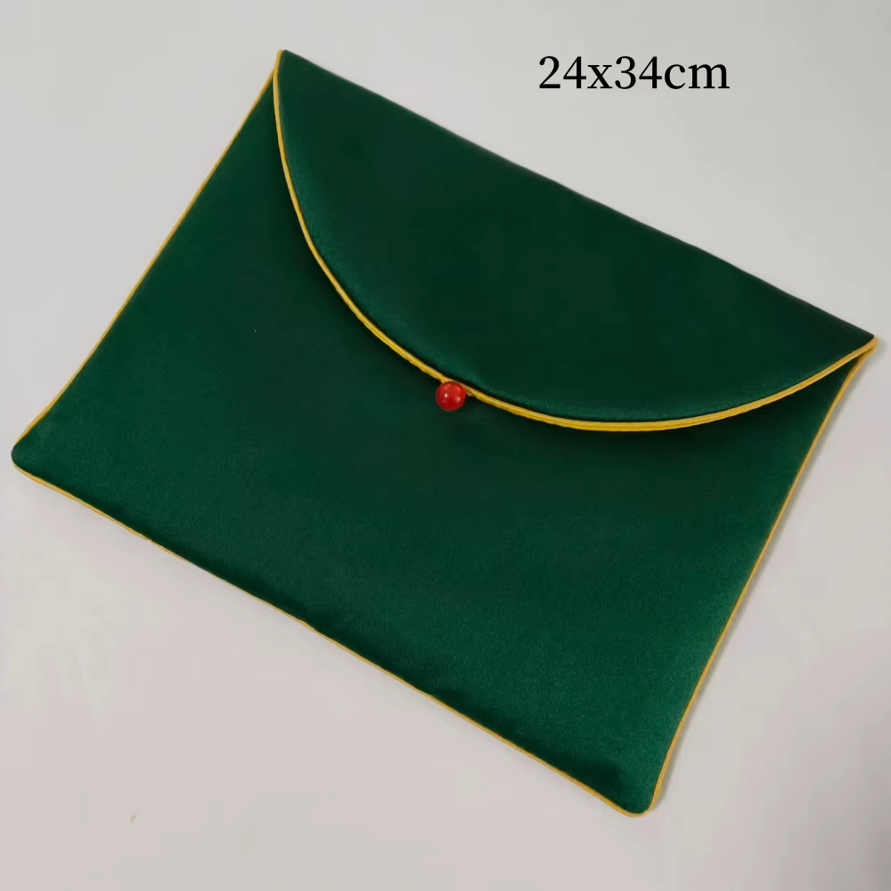 Sac de rangement Sutra à Texture brodée de couleur unie, sac d'écriture de texte exquis, organisateu